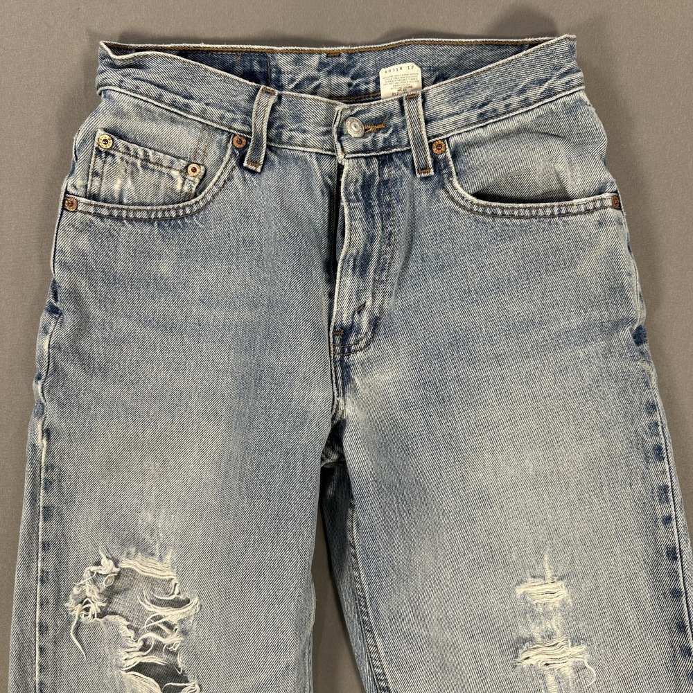 Levi's 550 Jeans Mens 30x30 Light Wash Blue Relaxed Fit Tapered Distressed - Picture 4 of 10